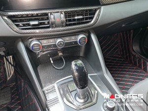 Alfa Romeo Giulia Interior Center Dash Air Vent Trim - Carbon Fiber - RHD - Italian Theme - Pre '20